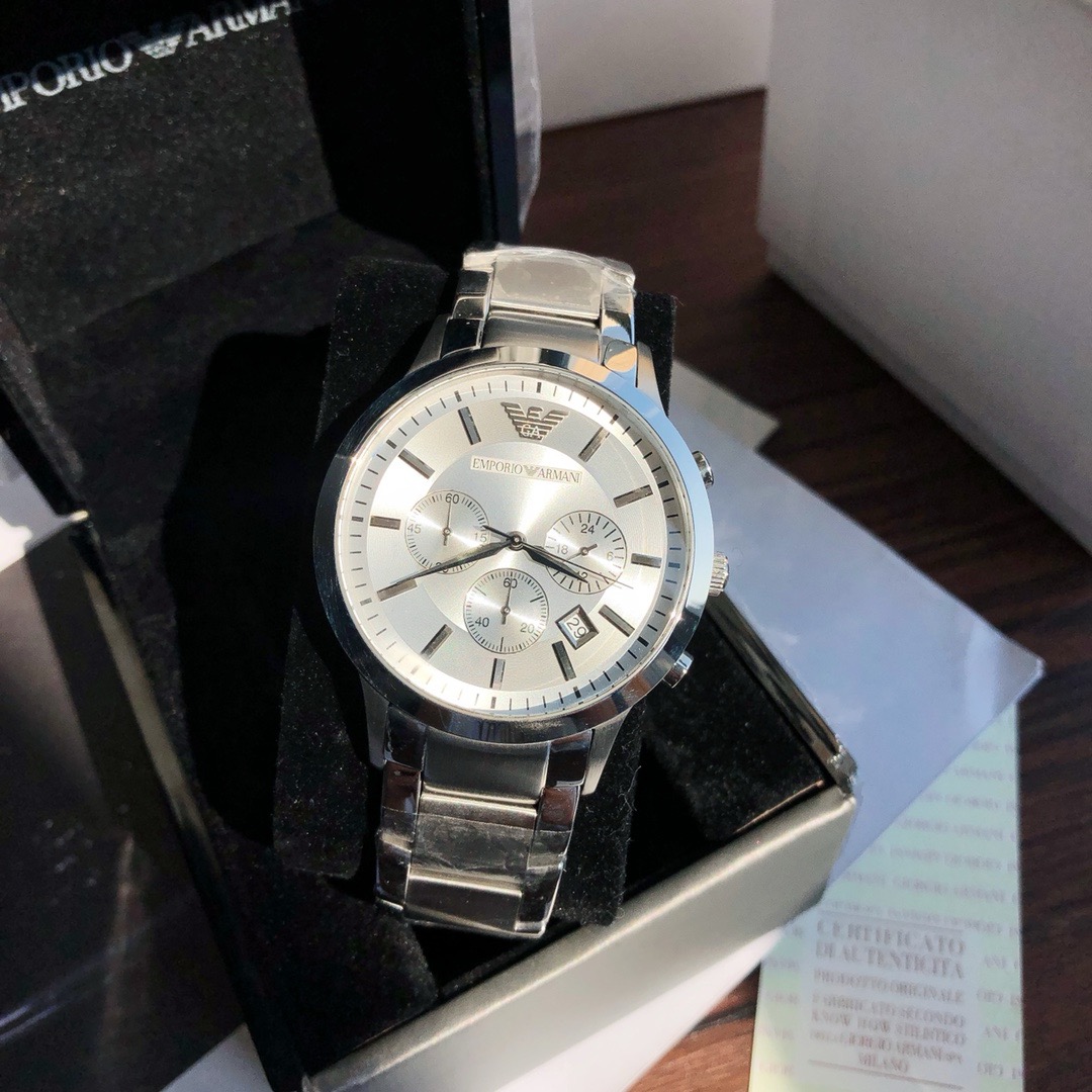 Spot batch
Original order special channel goods! A must-have for men! Model ar2434, dial 43mm, perfect size! The original movement supports disassembly and inspection! All details are 100% synchronized! Support any comparison! (With anti-counterfeiting label, anti-counterfeiting QR code. Full set of packaging) Page 211 of the instruction manual is stamped with the Hong Kong Armani authorized seal! The case and strap are made of fine steel imported from Japan! The dial is made of mineral glass. Original butterfly double snaps. It is waterproof to 30 meters for daily use (note that waterproof for daily use is not resistant to warm water and hot water vapor). Please check the quality and buy with confidence. Lifetime warranty, return and exchange if not satisfied! - Image 5