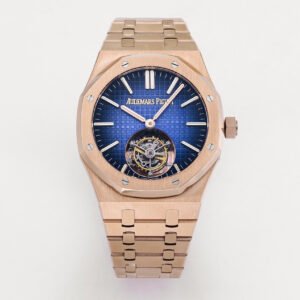 The latest model of Audemars Piguet's 150th anniversary, the Royal Oak "Self-winding Tourbillon Watch" model: 26730st.oo.1320st.02 Swiss high-end watchmaking brand Audemars Glet launches the Royal Oak series of self-winding floating tourbillon watches, equipped with the latest generation of Audemars Piguet's self-produced movement. Model: calibre2950. Combining the floating tourbillon with the central automatic oscillating weight, it cleverly integrates the essence of craftsmanship and aesthetics, demonstrating Audemars Piguet's watchmaking craftsmanship that has been inherited from generation to generation and continues to improve.
The Royal Oak's classic "tasserie" plaid dial has been changed from a crisscross pattern to a new design with the tourbillon at 6 o'clock as the center radiating outwards. The case diameter is 41mm and the thickness is 12.5mm.
In the past, sports watches were regarded as practical entry-level styles. However, in recent years, as sports watches have become mainstream in the market, top consumers have also begun to shift their attention to the field of sports watches. At this time, if they only have basic functions, sometimes they may not be able to meet the expectations and needs of such players. However, among the sports watches launched by major brands in the current market, some like the Royal Oak Automatic Tourbillon There are still relatively few works that combine high-end, complexity and durability. The tourbillon is representative in the field of complex functions, and the visual effect is also very strong, and the automatic winding mechanism can add points to the practicality of the watch. Its appearance has just filled the gap in the current lack of such high-end complex sports watches in the market, so it attracted the attention of many collectors and players as soon as it appeared.