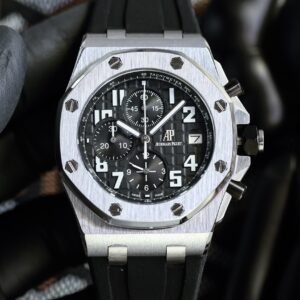 [Purchasing quality]  (with a full set of packaging boxes)
Audemars Piguet AP Royal Oak series coated glass, size 42mm*14mm, waterproof tape with AP original pin buckle, equipped with multifunctional quartz movement imported from Switzerland, octagonal brushed steel case with mesh surface, cold, domineering, a different tough guy