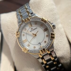 The details of the real diamond scale model, pure and original, authentic goods, outflow from the foundry channel, support disassembly and comparison by any professional organization, Amy AIKON.QUARTZ series AI1006-OY503-171-1 women's quartz watch, original Swiss quartz movement, table diameter 35mm, 904L stainless steel white mother-of-pearl dial, Set with 8 diamonds (diameter 1.2mm, clarity grade SI, Weselton diamond, weight 0.05 carat), 904L stainless steel case 18K gold bezel, sapphire crystal anti-reflective mirror, 904L stainless steel screw-down crown, 904L stainless steel strap buckle, gold PVD coating, date display, waterproof depth 100 meters, fully packaged